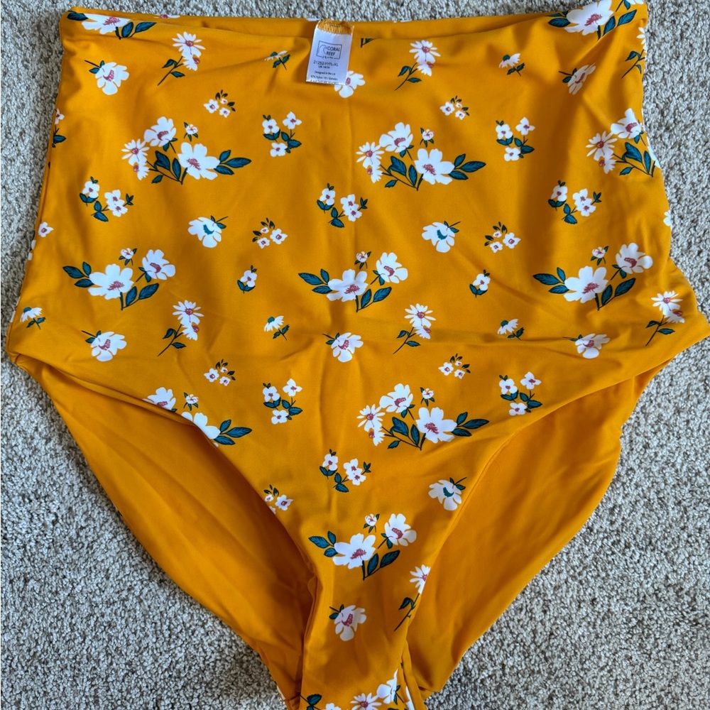 Floral High-Waisted Bikini Bottom